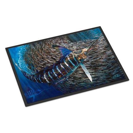 Carolines Treasures 18 x 27 in. Striped Gem Striped Marlin Indoor or Outdoor Mat JMA2014MAT
